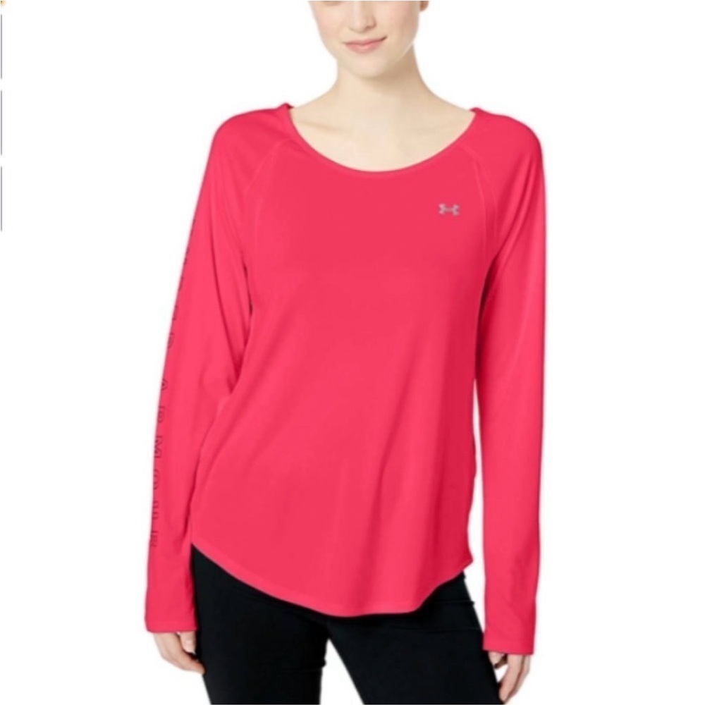 Under Armour Pink Heat Gear Athletic Top Size Large